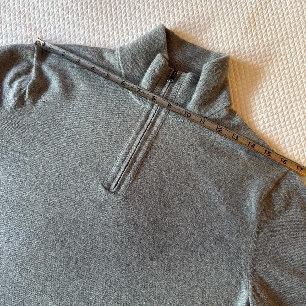 Banana Republic Men’s Merino Half Zip Sweater by Baruffa Charcoal Size‎ Large